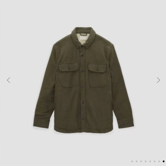 NWT Everlane ReNew Fleece-Lined Heavyweight Overshirt – Heathered Green, Men’s L - Picture 1 of 13